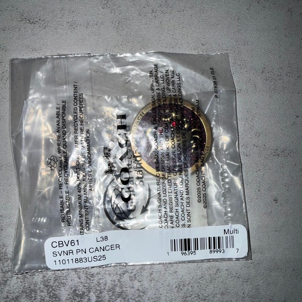 Coach Cancer Zodiac Souvenir DIY Pin Charm Bag Accessory
